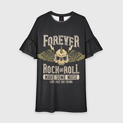Платье клеш для девочки FOREVER ROCK AND ROLL, цвет: 3D-принт