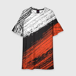 Детское платье БЕЛО-РЫЖИЙ ГРАНЖ