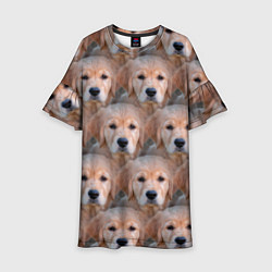 Платье клеш для девочки Маленькие щенята, цвет: 3D-принт