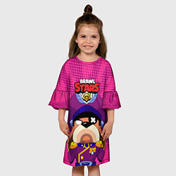 Платье клеш для девочки Капитал Гавс крупным планом, цвет: 3D-принт — фото 2
