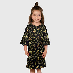 Платье клеш для девочки Знак - ОМ, цвет: 3D-принт — фото 2