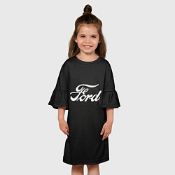 Платье клеш для девочки Ford форд крбон, цвет: 3D-принт — фото 2
