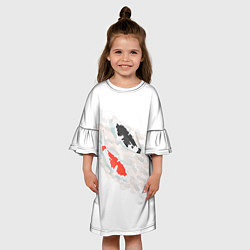 Платье клеш для девочки Рыба в стиле Инь-Янь, цвет: 3D-принт — фото 2