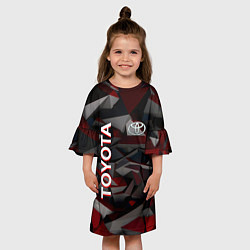 Платье клеш для девочки Toyota тойота abstraction, цвет: 3D-принт — фото 2