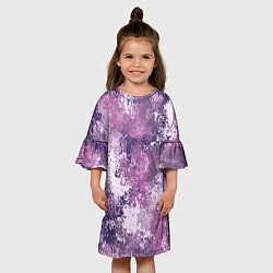 Платье клеш для девочки Спортивный камуфляж Пикси - Лаванда, цвет: 3D-принт — фото 2