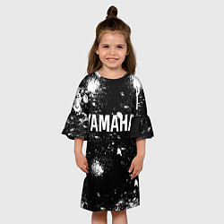 Платье клеш для девочки YAMAHA - БРЫЗГИ, цвет: 3D-принт — фото 2