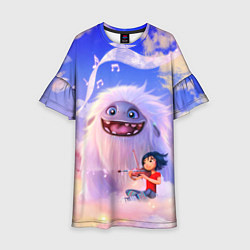 Платье клеш для девочки Эверест Йети, цвет: 3D-принт