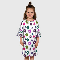 Платье клеш для девочки Шипы паттерн, цвет: 3D-принт — фото 2