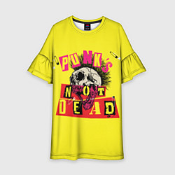Платье клеш для девочки Punks Not Dead - Панки Хой!, цвет: 3D-принт