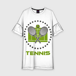 Платье клеш для девочки TENNIS Теннис, цвет: 3D-принт
