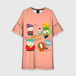 Платье клеш для девочки Южный парк персонажи South Park, цвет: 3D-принт