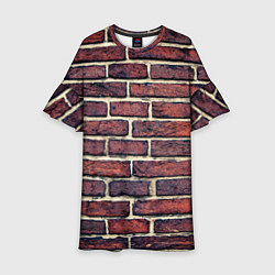 Платье клеш для девочки Brick Wall, цвет: 3D-принт
