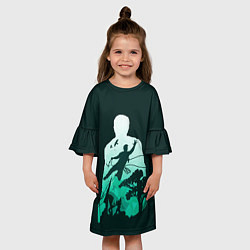 Платье клеш для девочки Uncharted Силуэт, цвет: 3D-принт — фото 2
