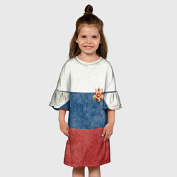 Платье клеш для девочки Отечество!, цвет: 3D-принт — фото 2