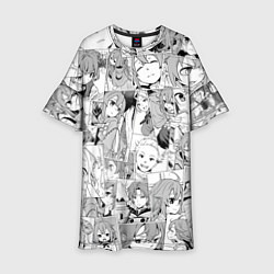 Платье клеш для девочки Реинкарнация безработного паттерн, цвет: 3D-принт