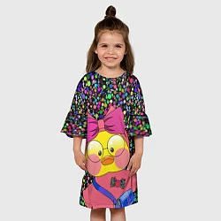 Платье клеш для девочки Лалафанфан в конфети, цвет: 3D-принт — фото 2