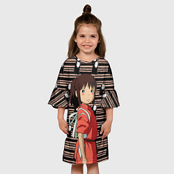 Платье клеш для девочки Sen to Chihiro, цвет: 3D-принт — фото 2