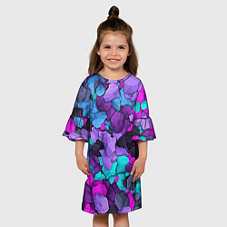 Платье клеш для девочки Магические кристаллы, цвет: 3D-принт — фото 2