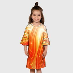 Платье клеш для девочки Карамельная нуга Гранж, цвет: 3D-принт — фото 2