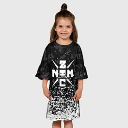 Платье клеш для девочки Noize mc брызги, цвет: 3D-принт — фото 2
