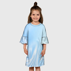 Платье клеш для девочки Голубые завихрения, цвет: 3D-принт — фото 2