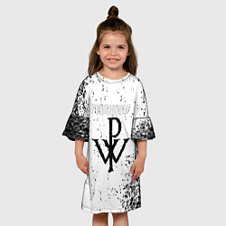 Платье клеш для девочки Powerwolf знак, цвет: 3D-принт — фото 2