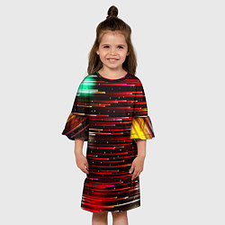 Платье клеш для девочки ЛУЧЕВОЙ ПОТОК, цвет: 3D-принт — фото 2