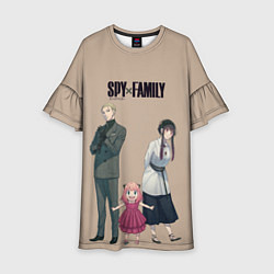 Платье клеш для девочки Spy x Family Семья шпиона, цвет: 3D-принт