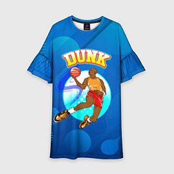 Платье клеш для девочки Dunk баскетболист, цвет: 3D-принт