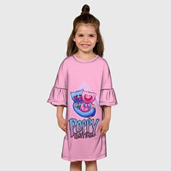 Платье клеш для девочки POPPY PLAYTIME - KISSY MISSY AND HAGGY WAGGY, цвет: 3D-принт — фото 2