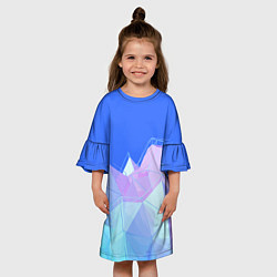 Платье клеш для девочки Pink ice Abstractiom Geometry, цвет: 3D-принт — фото 2