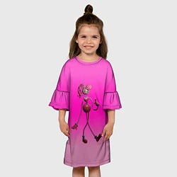 Платье клеш для девочки POPPY PLAYTIME МАМА ДЛИННЫЕ НОГИ, цвет: 3D-принт — фото 2