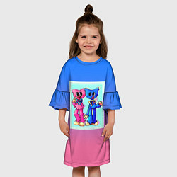 Платье клеш для девочки Хагги Вагги и Кисси Мисси, цвет: 3D-принт — фото 2
