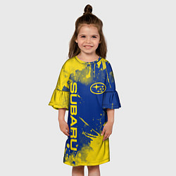 Платье клеш для девочки SUBARU - СУБАРУ БРЫЗКИ КЛАССИЧЕСКИЕ, цвет: 3D-принт — фото 2