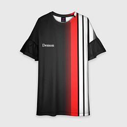 Платье клеш для девочки Demon - sport, цвет: 3D-принт