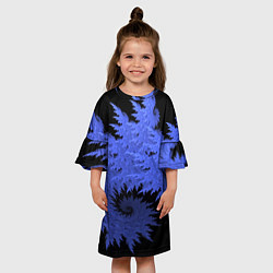 Платье клеш для девочки Абстрактный морозный узор Abstract frost pattern, цвет: 3D-принт — фото 2