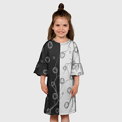 Платье клеш для девочки RUSSIA - ГЕРБ - Молнии, цвет: 3D-принт — фото 2