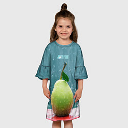 Платье клеш для девочки Груша - juicy pear, цвет: 3D-принт — фото 2