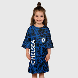 Платье клеш для девочки CHELSEA F C, цвет: 3D-принт — фото 2
