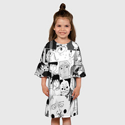 Платье клеш для девочки Моб психо 100 паттерн, цвет: 3D-принт — фото 2