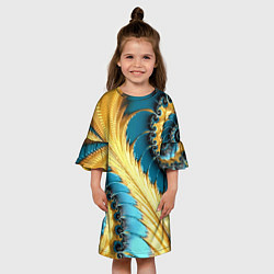 Платье клеш для девочки Двойная авангардная спираль Double avant-garde spi, цвет: 3D-принт — фото 2