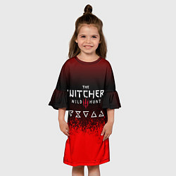 Платье клеш для девочки Witcher blood, цвет: 3D-принт — фото 2