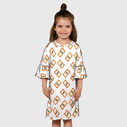 Платье клеш для девочки Пищевая сода, цвет: 3D-принт — фото 2
