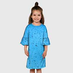Платье клеш для девочки Конденсат Капли, цвет: 3D-принт — фото 2