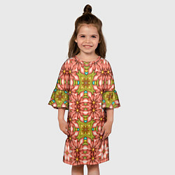 Платье клеш для девочки Калейдоскоп текстуры 3D, цвет: 3D-принт — фото 2