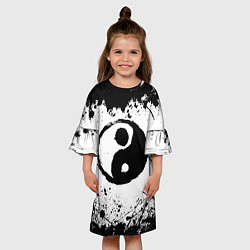 Платье клеш для девочки Инь Янь Гранж, цвет: 3D-принт — фото 2