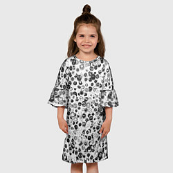 Платье клеш для девочки Micro smileys, цвет: 3D-принт — фото 2