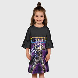 Платье клеш для девочки Fortnite Циклон Skin, цвет: 3D-принт — фото 2