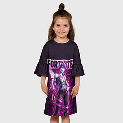 Платье клеш для девочки Fortnite Dream Character Skin, цвет: 3D-принт — фото 2