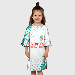 Платье клеш для девочки Liverpool краски, цвет: 3D-принт — фото 2